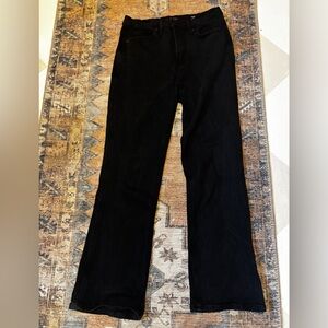 Good American Black Kick Flare Jeans